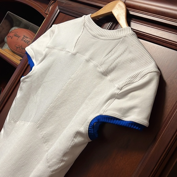 Brand New Adidas Football Team Activewear White & Blue Jersey Shirt! - Picture 6 of 10